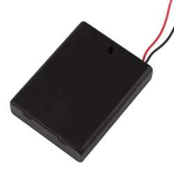 Battery Holder - 4xAAA Square with Switch