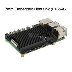 Black Armor Aluminium Heatsink - Raspberry Pi 4 - 7mm hoch