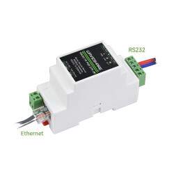 RS232 to RJ45 PoE Ethernet Module - Din-Rail-Schiene -...