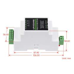 RS232 to RJ45 PoE Ethernet Module - Din-Rail-Schiene - bidirektional