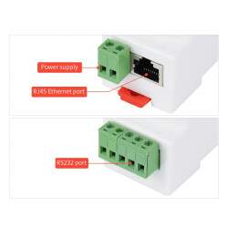 RS232 to RJ45 PoE Ethernet Module - Din-Rail-Schiene - bidirektional