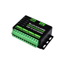 Industrial USB - 4 Channel RS485 Signal Converter - Wall -/ Rail Mount Support - bidirectional