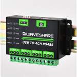 Industrial USB - 4 Channel RS485 Signal Converter - Wall -/ Rail Mount Support - bidirectional