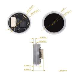 Round 2D Code Scanner Module - Barcode/QR-Code - UART compatible