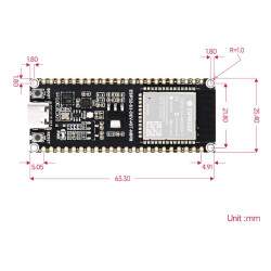 ESP32-S3-WROOM-1-N8R8 - 2.4GHz Wi-Fi Delevopement Board - 240MHz Dual Core Processor with Header