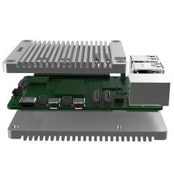 EDATec Raspberry Pi 5 Open Aluminium Heatsink Case