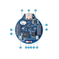 ESP32-S3 LCD Dev Board - 1.28 Inch round IPS Display - 32-bit LX7 Dual Core CPU - Wifi - BLE 5