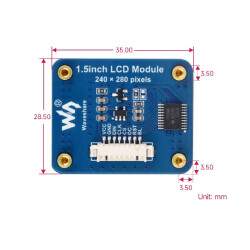 1,5 Zoll IPS LCD Display Modul - 240×280px - SPI - 262K Farben - NV3030B