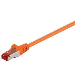 CAT6 Patchkabel S/FTP - doppelte Schirmung - 10Gbit - Orange