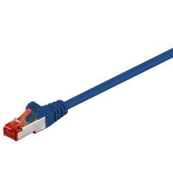 CAT6 Patchkabel S/FTP - doppelte Schirmung - 10Gbit - Blau