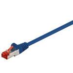 CAT6 Patchkabel S/FTP - doppelte Schirmung - 10Gbit - Blau