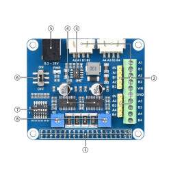 Schrittmotor HAT Typ B für Raspberry Pi - HRB8825 - max 2,5A