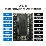 LV8729 Stepper Motor Driver with Heat Sink - suitable for Nema 17