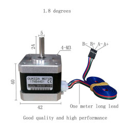 Bipolar Stepper Motor 17HS4401 - 3.27V / 1.68A / 450Nm