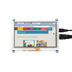 5" HDMI Resistive LCD with Case for Raspberry Pi...