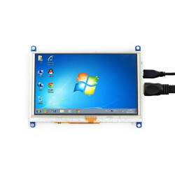 5" HDMI Resistive LCD with Case for Raspberry Pi...