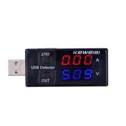 Voltmeter und Ampermeter mit doppelten USB Ausgang