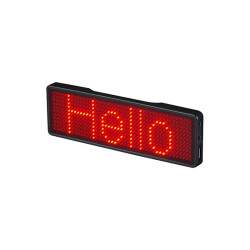 LED Name Tag Badge 11x44 Pixel - Rot