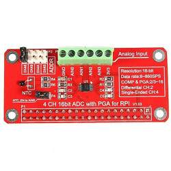 ADC mit PGA - 4-Kanal - 16Bit - ADS1115 - I2C für...