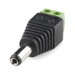 Male DC Power adapter - 2.1mm jack to screw terminal block