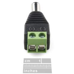 Male DC Power adapter - 2.1mm jack to screw terminal block