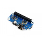 Ethernet / USB HUB HAT for Raspberry Pi - 1 x RJ45 - 3 x USB