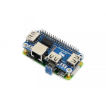 Ethernet / USB HUB HAT for Raspberry Pi - 1 x RJ45 - 3 x USB