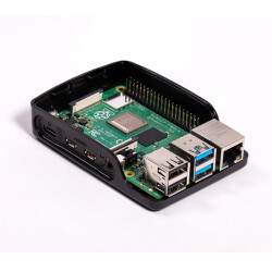 Raspberry Pi 4 Schwarz Grau Gehäuse Offiziell