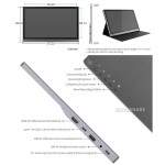 15.6" Portable Touchscreen Monitor 1920×1080 Full HD - IPS - 10000mAh Akku