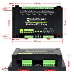 ModBus RTU - 8 Kanal Relaismodul - RS485 Bus - Mehrfachschutz - Industrie Level