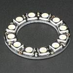 NeoPixel Ring - 12 x 5050 RGBW LEDs w/ Integrated Drivers - Cold White - ~6000K