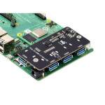 PCIe zu USB 3.2 Gen1 Adapter für Raspberry Pi Compute Module 4 IO Board - 4x HS USB