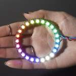 NeoPixel Ring - 24 x 5050 RGBW LEDs w/ Integrated Drivers - Warm White - ~3000K