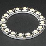 NeoPixel Ring - 16 x 5050 RGBW LEDs w/ Integrated Drivers - Warm White - ~3000K