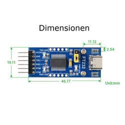 FT232 USB UART Board Kommunikationsmodul